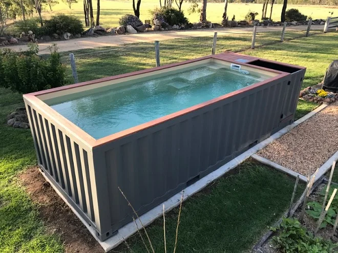 Custom Self Contained Shipping Container Pools Swimming Outdoor 20ft ...