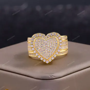 XG Fine Jewelry Rings custom 925 sterling Silver gold plated diamond rings fashion hiphop VVS Moissanite rings for Men Women