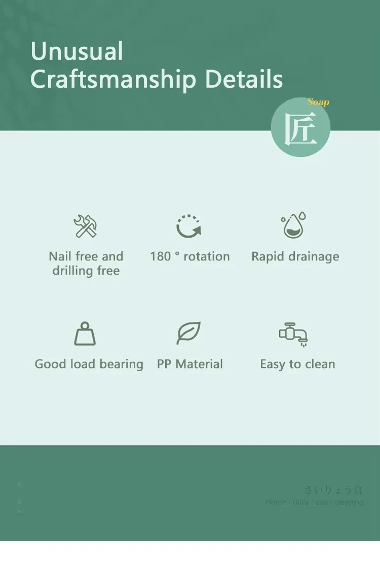 Creative Fashion Wall Mount Hole Free Vacuum Soap Dish Plastic Drain Soap Tray Holder manufacture