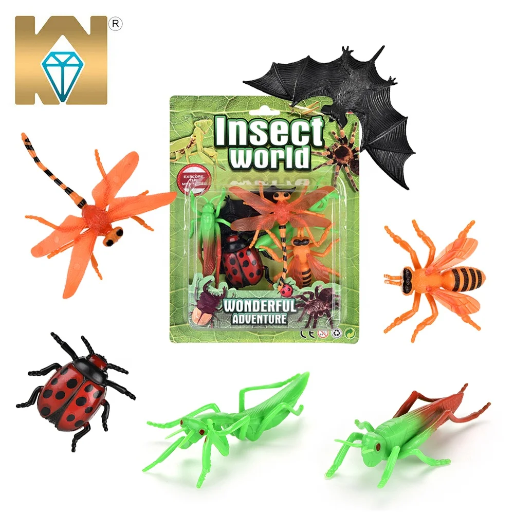 conjunto de insectos realista de recursos educativos, insectos de juguete  6pcs, animales de juguete para niños