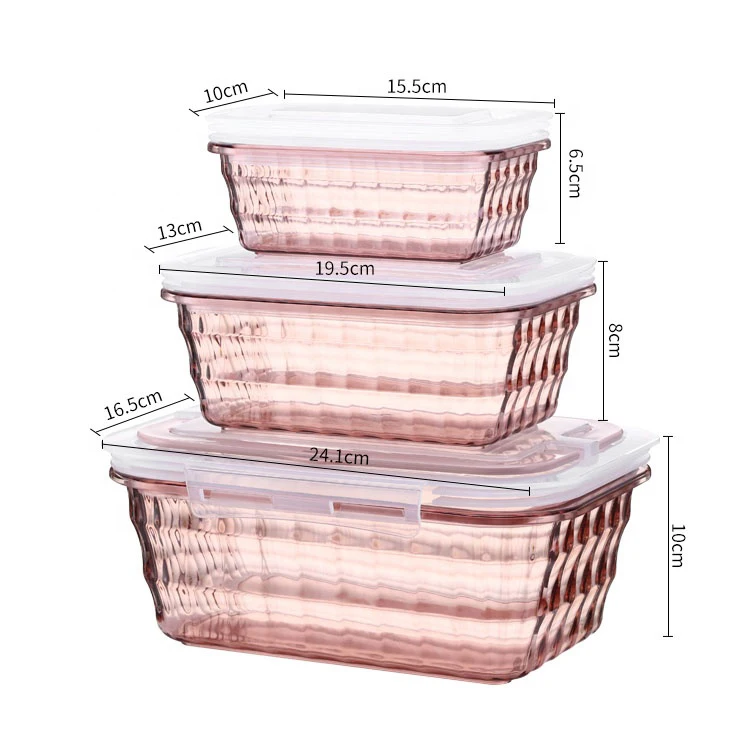 Portable Frozen Food Storage Container Plastic Lunch Boxes with Lid