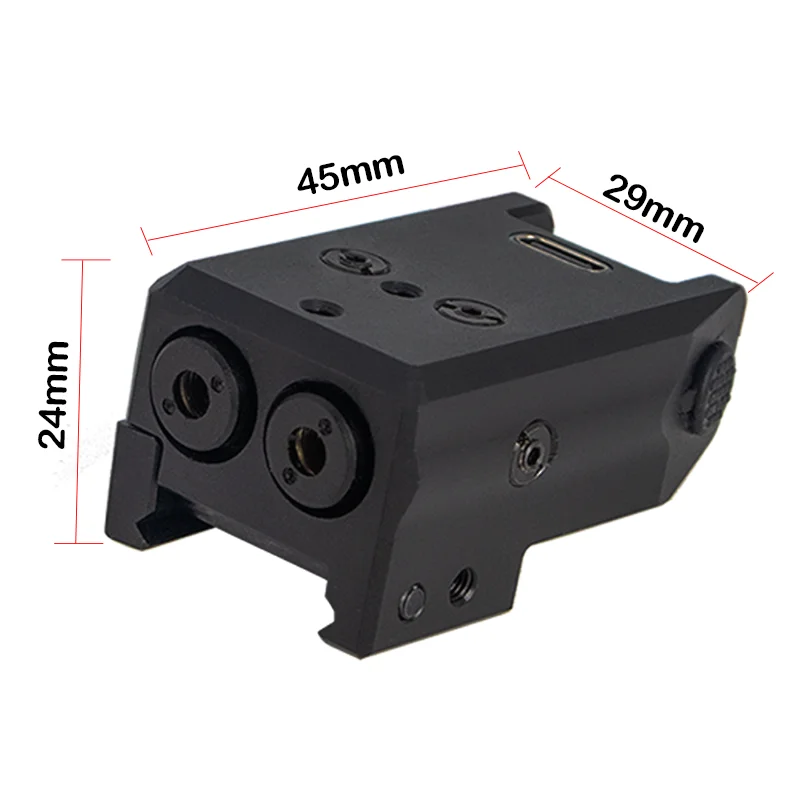 Hunting Sub-compact USB Rechargeable Dual Laser Sight With  Purple Laser  and  Green Laser Sight Combo