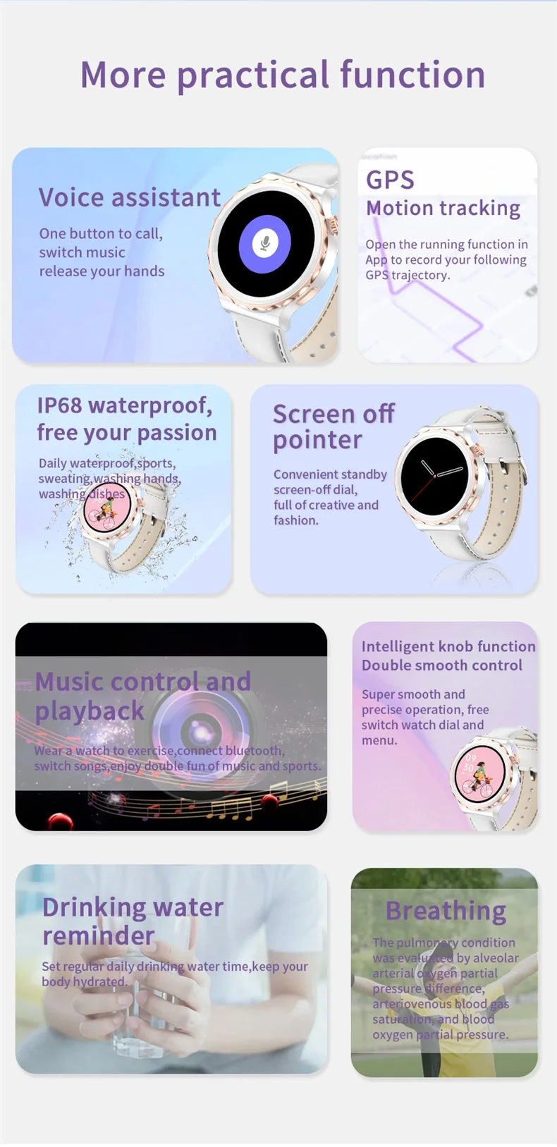Hot Sale BT Call Watch D3 Pro Reloj Smart Watch Lady 1.32 inch 360x360 Full Screen Touch Women IP68 Waterproof Smartwatch D3 Pro (19).JPG