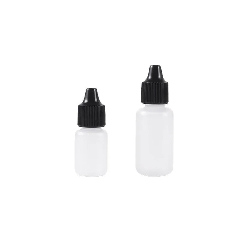Squeezable 5ml 10ml 15ml 20ml 30ml Empty Dropper PE Plastic Bottle With Plastic Tamper Evident Cap