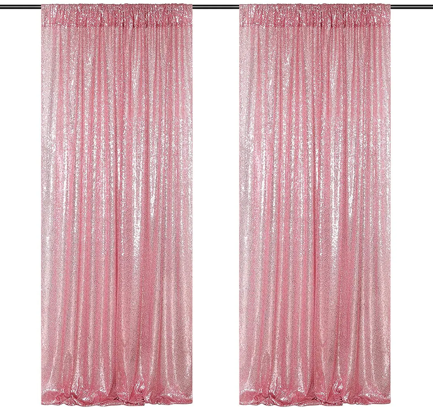 XinLan Free Sample Birthday Party Stage Curtain Portable Wedding Event Stage Decoration Black Sequin Curtain