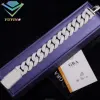 White-20mm curved cuban bracelet