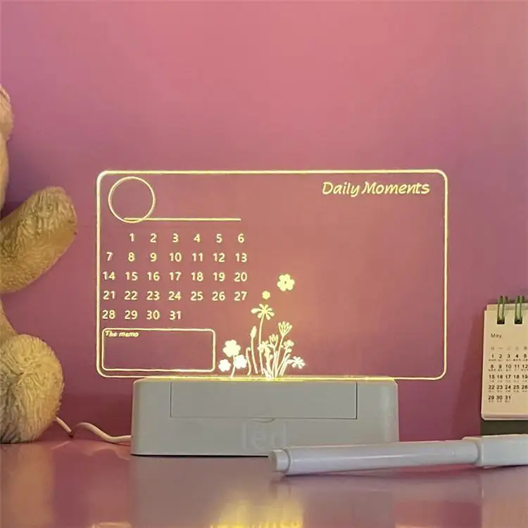 Note Board Creative Led Night Light USB Message Board Holiday Light With Pen Gift for Children Girlfriend Decoration Night Lamp