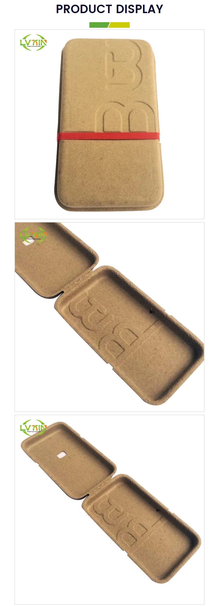 Molded Pulp Tray Biodegradable Pulp Box Custom Recycled Paper Box