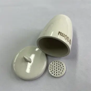 QWORK Crogiolo In Porcellana 50 Ml Con Coperchio - Set Da 6, Resistente A 1200°C, Superficie Liscia E Facile Da Pulire Per Laboratorio Scolastico E Riscaldamento Chimico