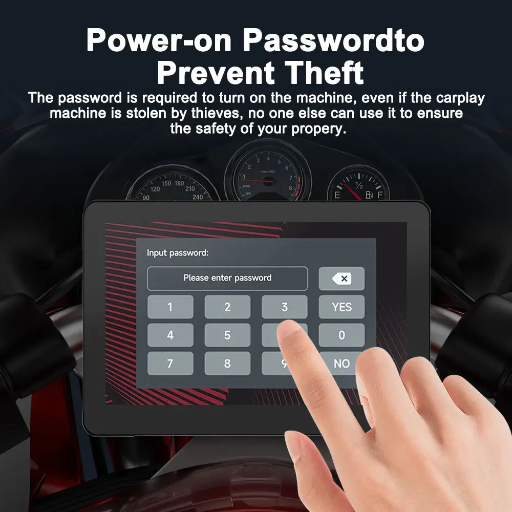 Motorcycle CarPlay Power On Password Security