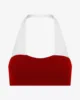 Red halter neck vest