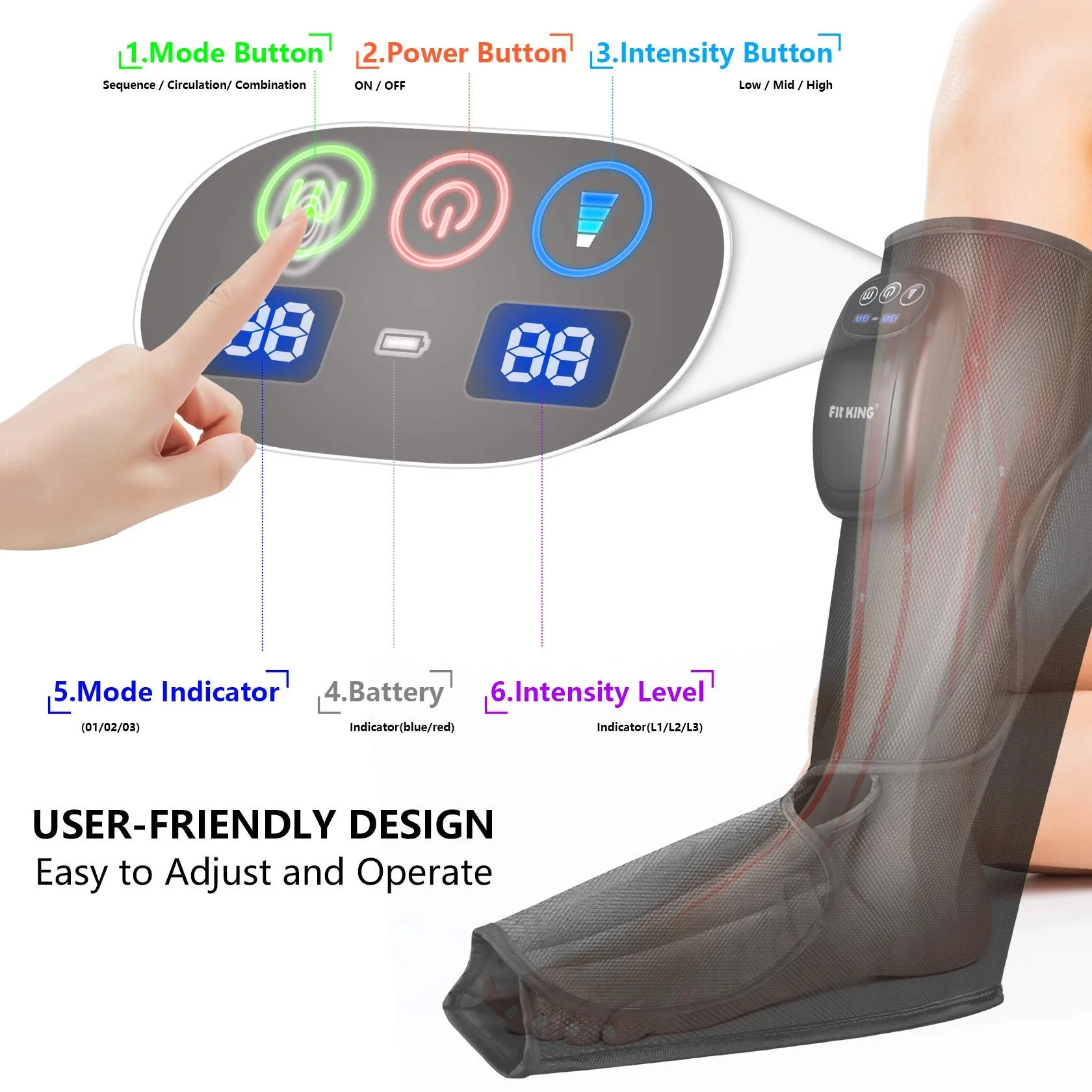 Buy FT-059A Cordless & Rechargeable Foot & Leg Massager