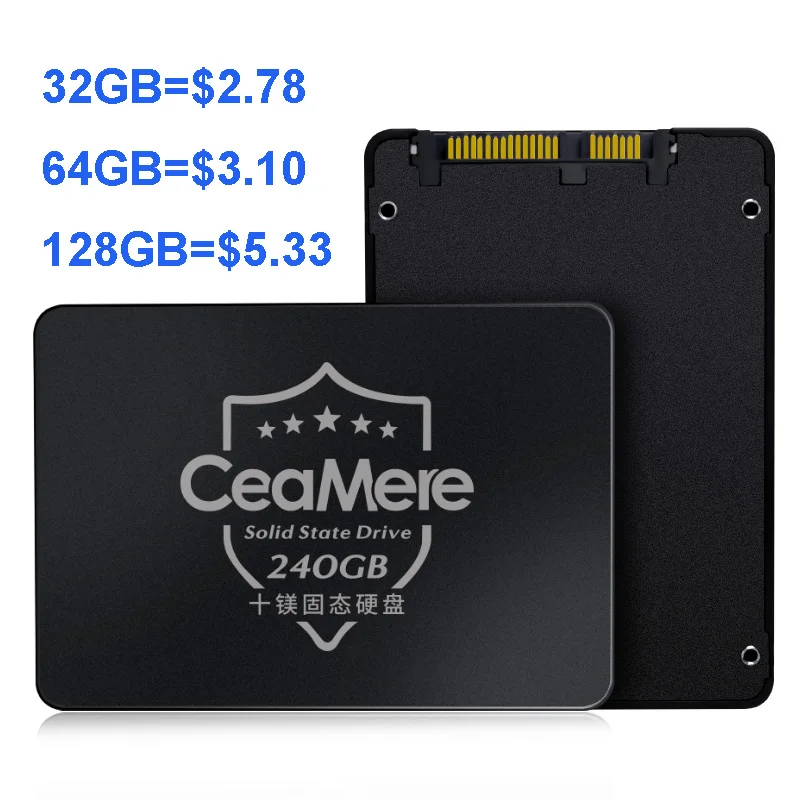 Cheaper Price Internal  SSD Factory Price 32GB 60GB 128GB 120GB  Hard Drive Disk SATA 3 2.5 Inch for Laptop Desktop Used Ssd