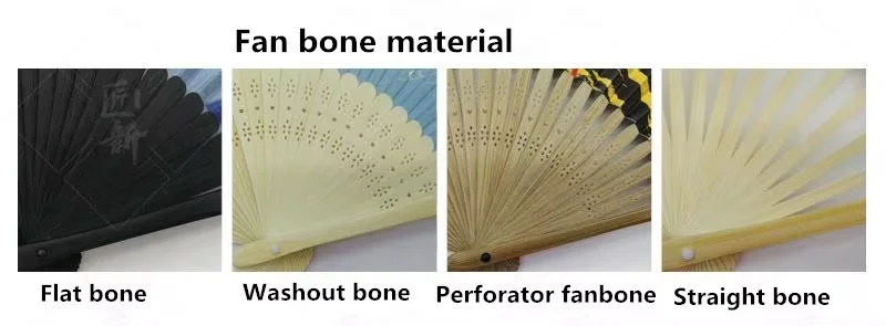 Customizable Bamboo Carved Painted Hand Fan for Home Decoration and Business Gift