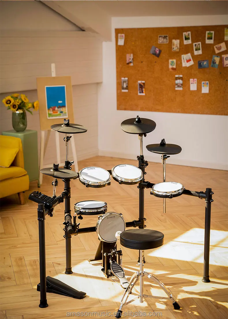 Flykeys Midi Electric Drum 5 Drums And 4 Cymbals Professional Musical