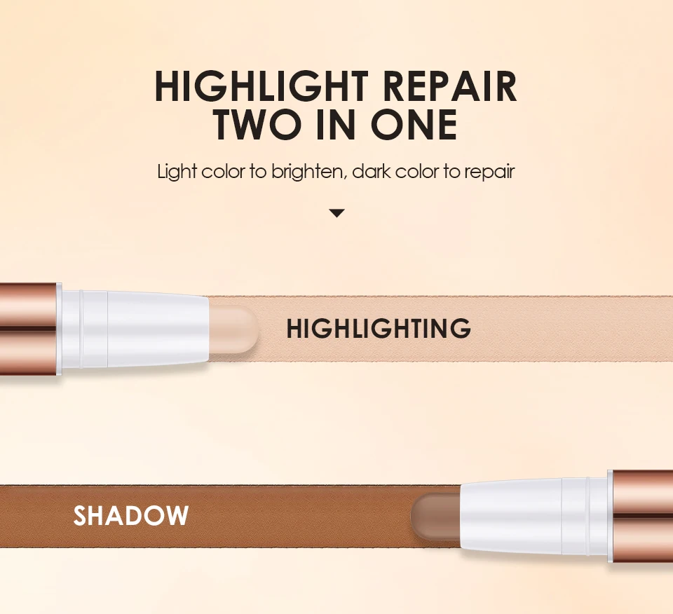 O.TWO.O New Arrival Glow Lift Light Shadow Contour Stick 4 Colors options modify the contour Wholesaler