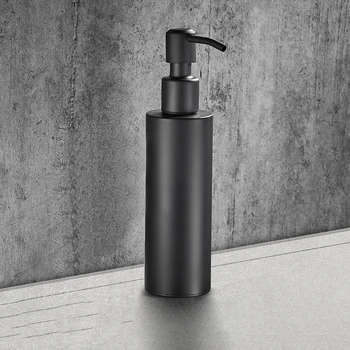 Wall Mounted or Free Standing Shower Accessories Black Lotion Shampoo 304 Stainless Steel Metal Soap Dispenser
