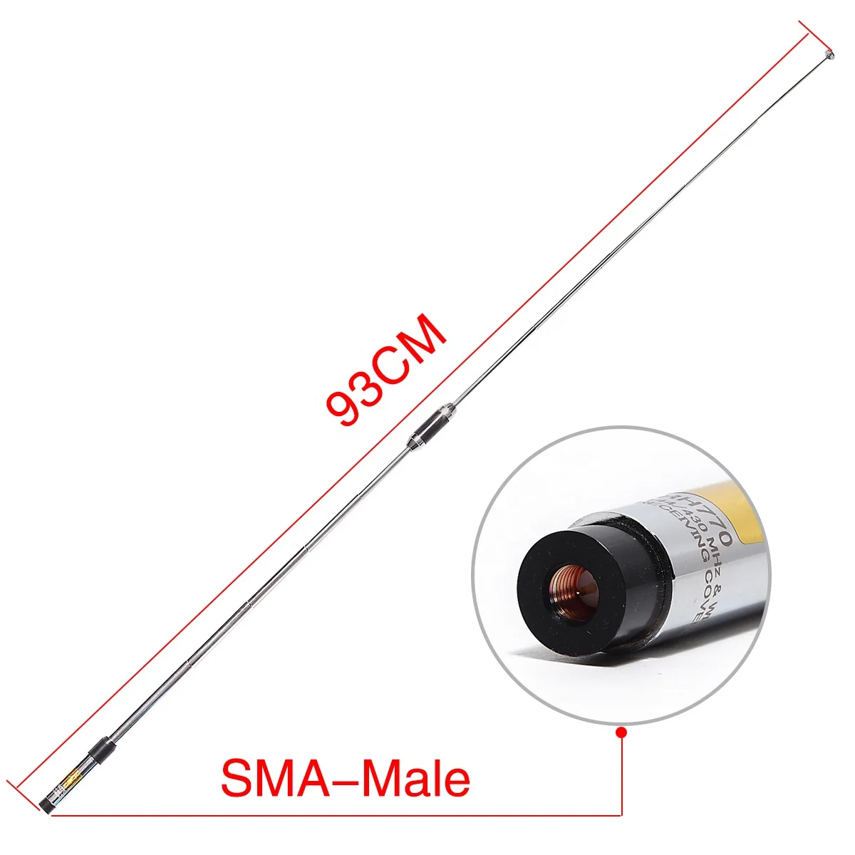 Antenna Telescopica HYS RH770 Dual Band - Per Radio YAESU, BaoFeng E Altri Walkie Talkie - Foto 2