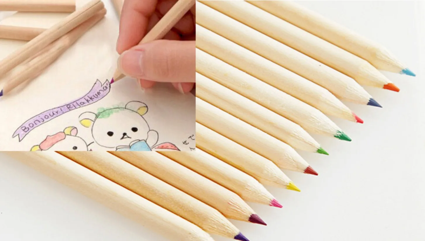 12 Colour Pencil Set For Drawing And Kids Beginner Art Projects_voghion.com