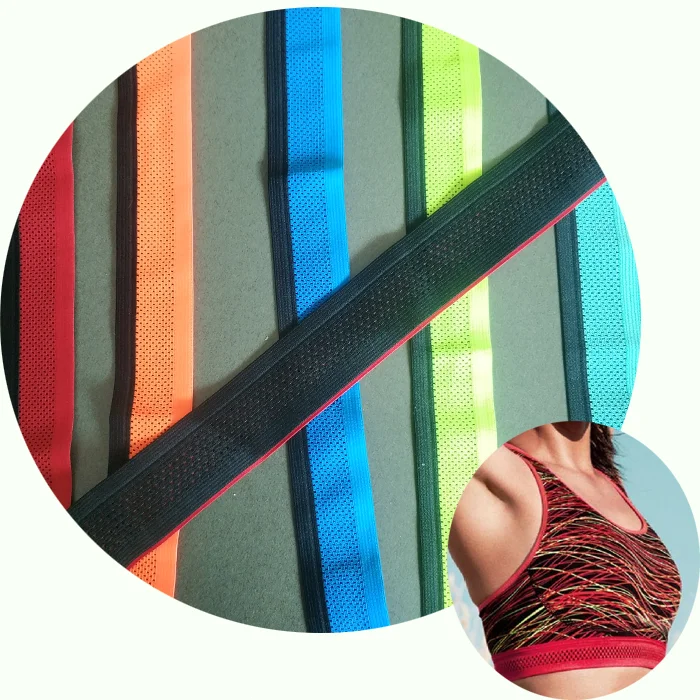 Mesh Webbing Supplier High Quality Quick Dry Breathable Multi Colors Fold Over Elastic Belt Waistband