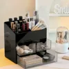 Three-layer storage box [Retro Black]