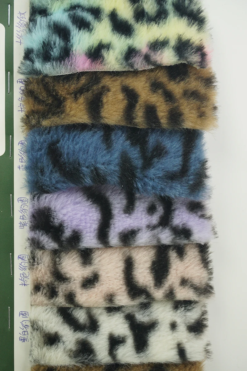 High Quality Soft 100% Polyester zebra Leopard Cows Print  Rabbit Faux Fur Fabric for Scarf Coat