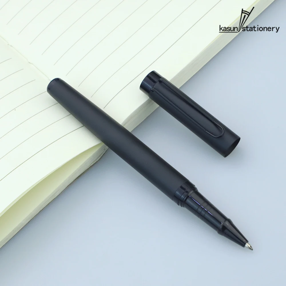 Роскошный матовый черный набор ручек для письма серебряные чернила-элегантный красивый подарок шариковый ежедневника блокнотов