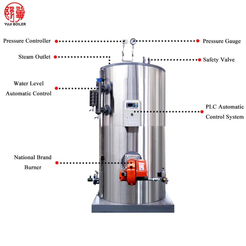 1500Kg/Hr 150 Psi 15 Tph Oil and Gas Fired Steam Boiler