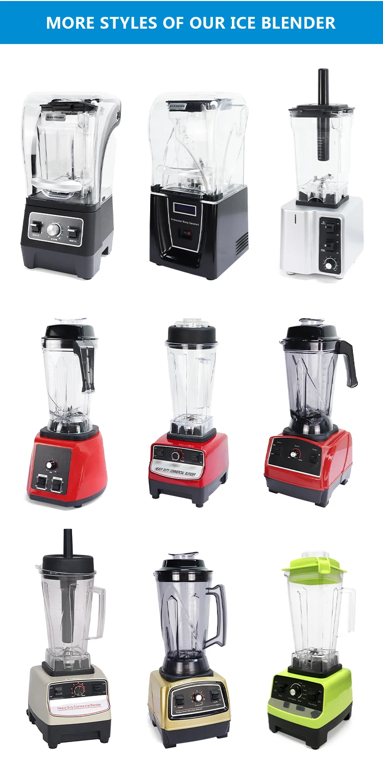 Heavy Duty Commercial Blender With Sound Cover High Quality Professional Electric  Food Mixer Blender factory