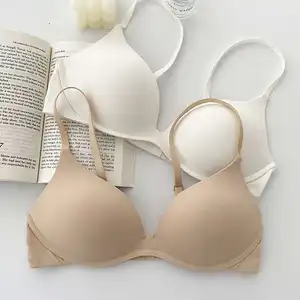 Factory Wholesale Women's Bras, High-quality Gathered Fashion Underwear, Rims-free Soft  Underwear.