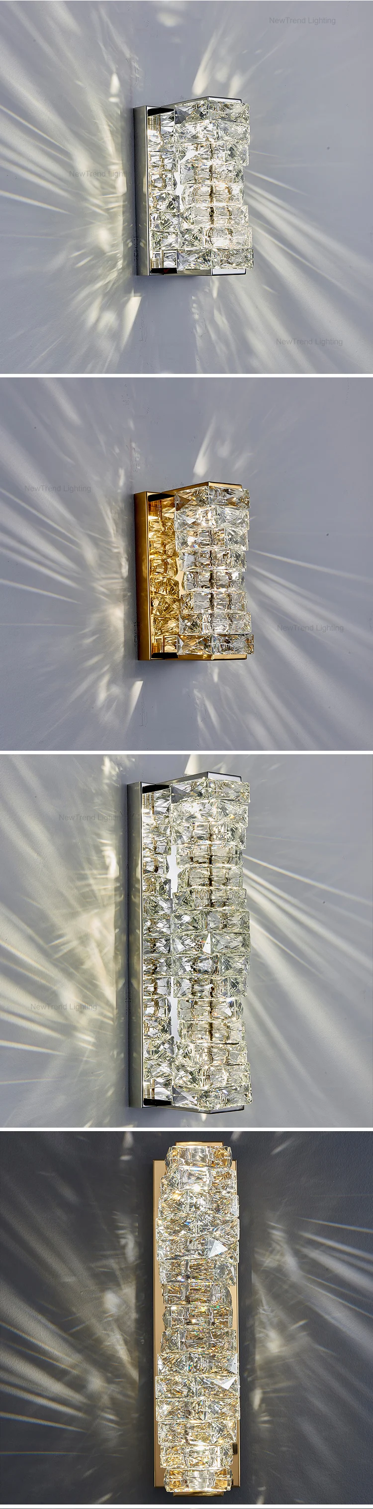 wft8459 luxury design indoor decoration living room dining room staircase modern led crystal wall lamp-2