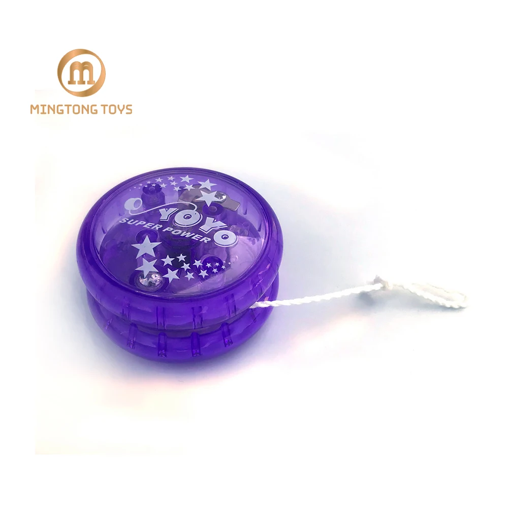 Шар-йо с принтом логотипа на заказ, Детский прозрачный пластиковый двойной клатч, игрушка Йо-Йо со светодиодной подсветкой