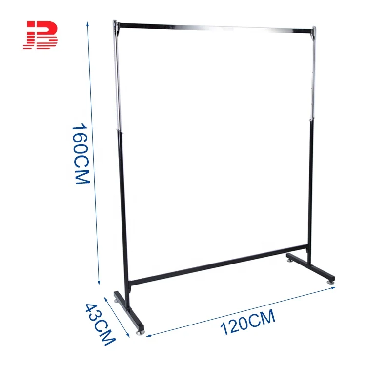 High Quality Chrome Plated Commercial Grade Metal Clothes Rack double bar hanging Display Rack