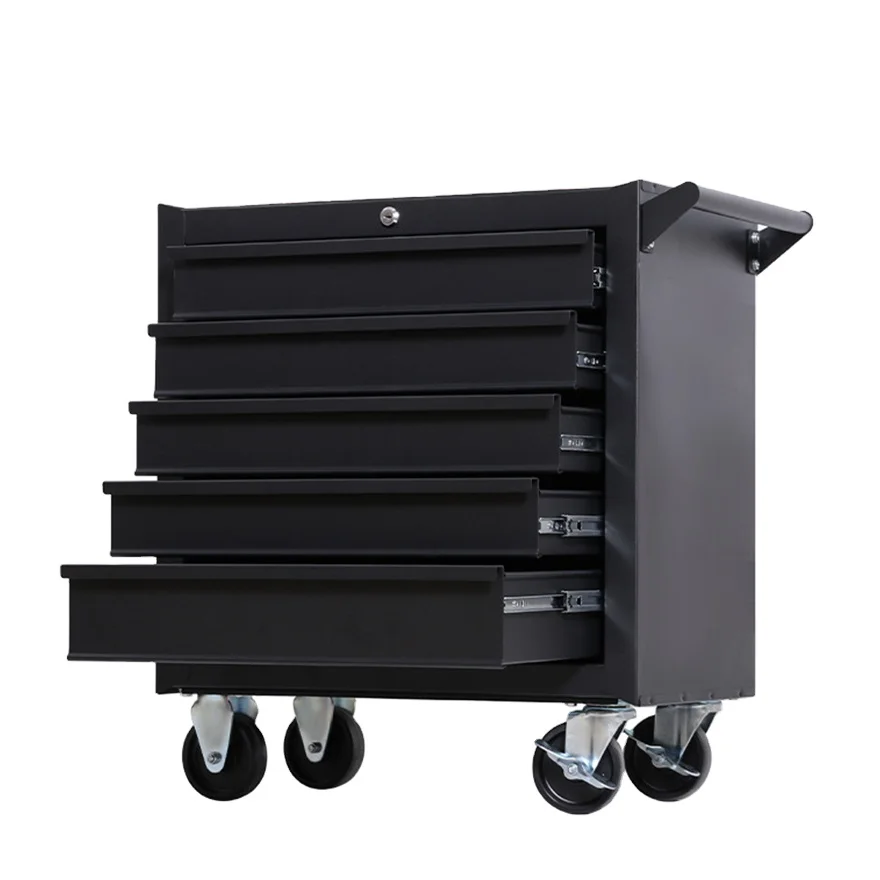 Drawer Trolley Tools Storage Cabinet Metal Workshop Durable 5 Carton OEM Silver Snap on Tool Box Rolling Tool Chest 3 Years