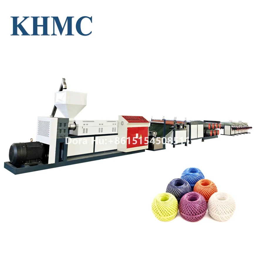 Good Quality PP Poly Polypropylene Split Film Fiber Yarn Baler Twine Making Machine for Making PP Twine Rope