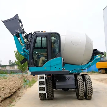 Deposit 4m³/tank small concrete mixer self dumping bucket concrete mixer truck brand new concrete mixer truck