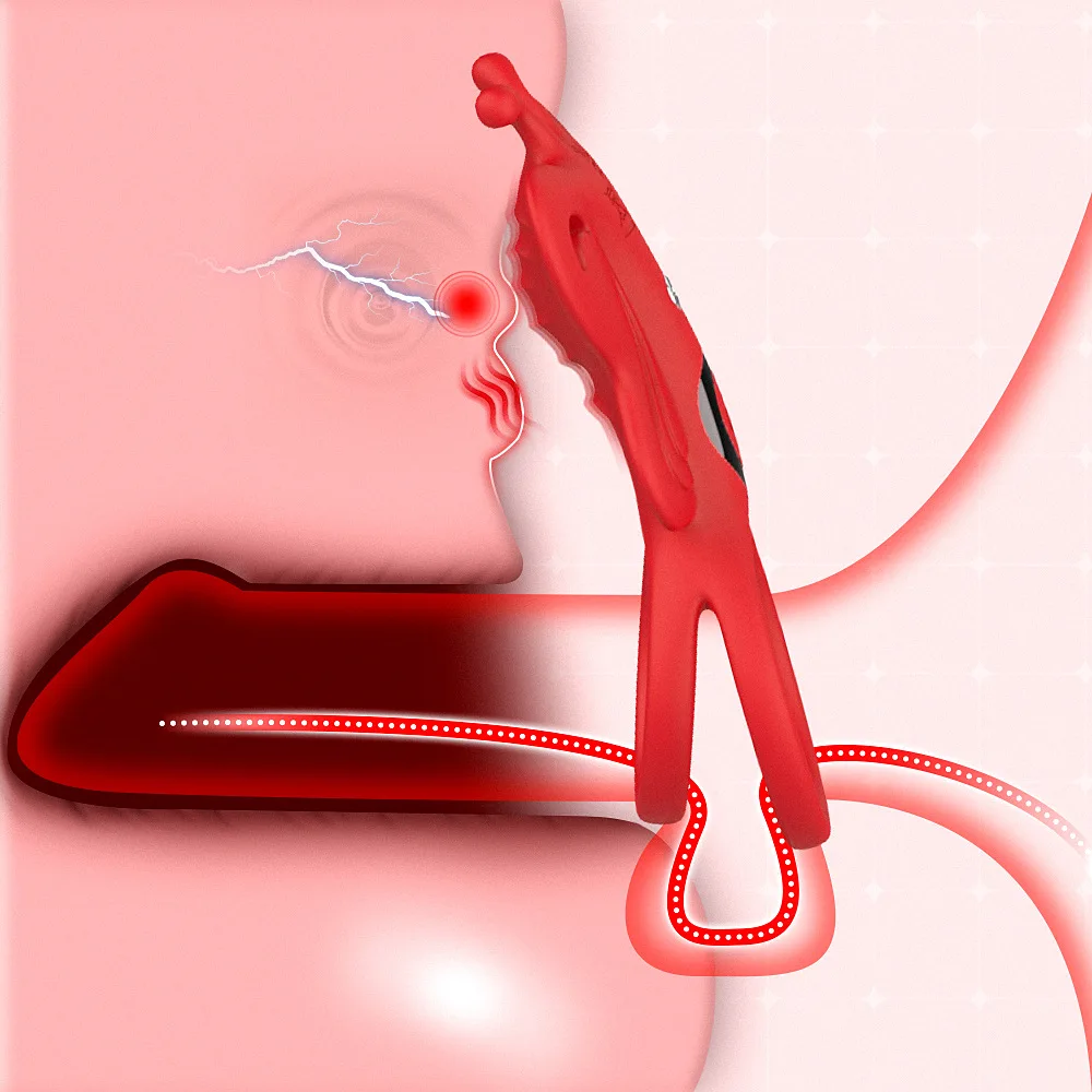 TPE souple et Silicone adulte homme jouets pour Masturbation retardée produits sexuels papillon mâle verrouillage anneau vibrant