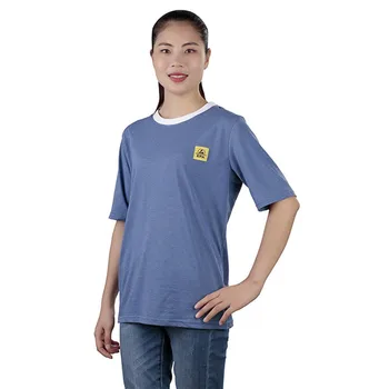 antistatic clothing crew neck T-shirt for cleaning room smt pcb factory clothing crew neck T-shirt