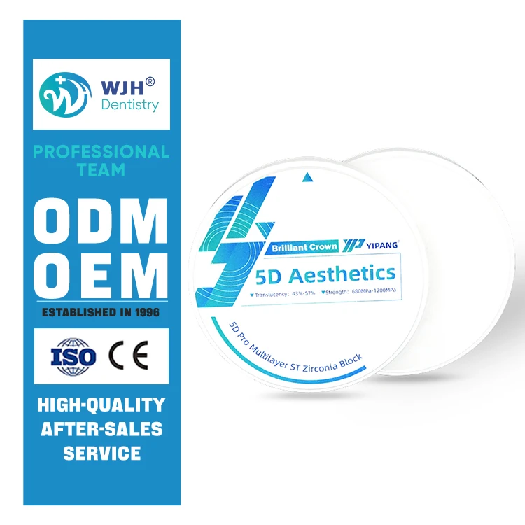 5D New Style Super Translucent Layered Block Zirconium Block Dental Lab Porcelain Moldable Dentures False Teeth
