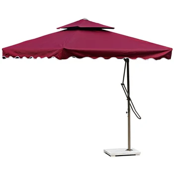 Garden Restaurant Hotel 360 Tilt High Quality Luxury Rectangular Cantilever Patio Commercial Parasol Umbrella Outdoor