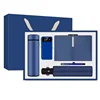 Azul-(termo+banco de energía+paraguas+cuaderno+bolígrafo))
