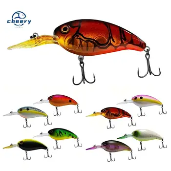 CHEERY Lure 95 cm 17 g Floating Topwater Crankbait Fat Fish Bass Simulation Live Bait Stainless Steel – Popper – view 2
