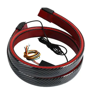 New Carbon Fiber Tail Lights Car Modification Universal Tail Lights Led