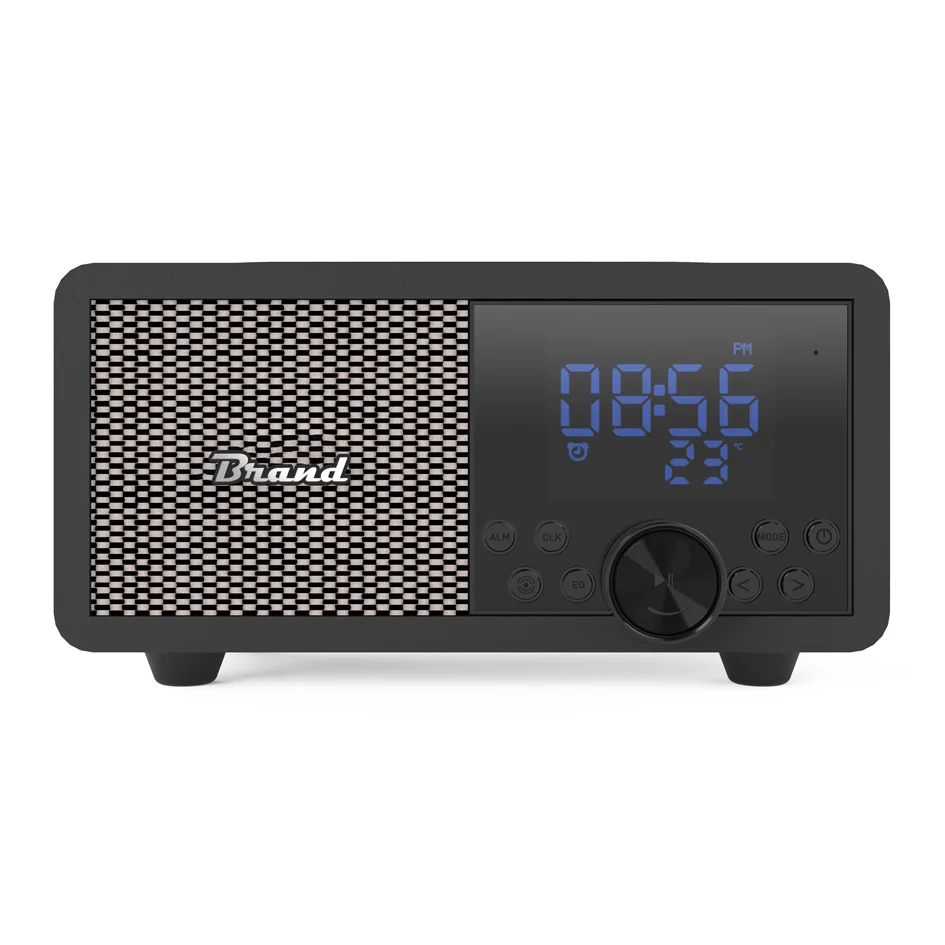 Прямая продажа с завода высококачественный звук портативный Ретро деревянный FM-Будильник беспроводной