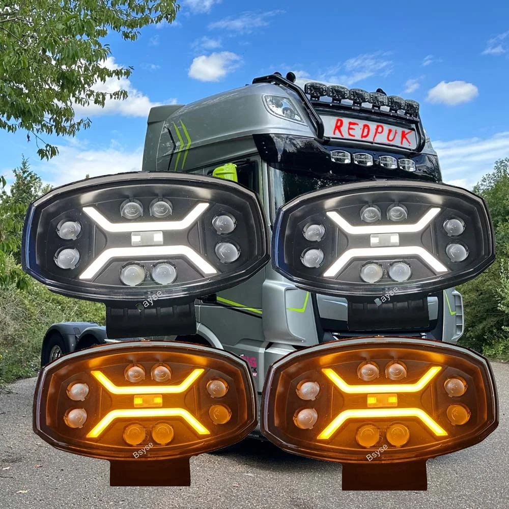 10 Inch Led Fog/Driving Lights Spotlight Truck  24V Led Spot Light Headlamp Led 4x4  White Amber Trailer Luces Para Camiones