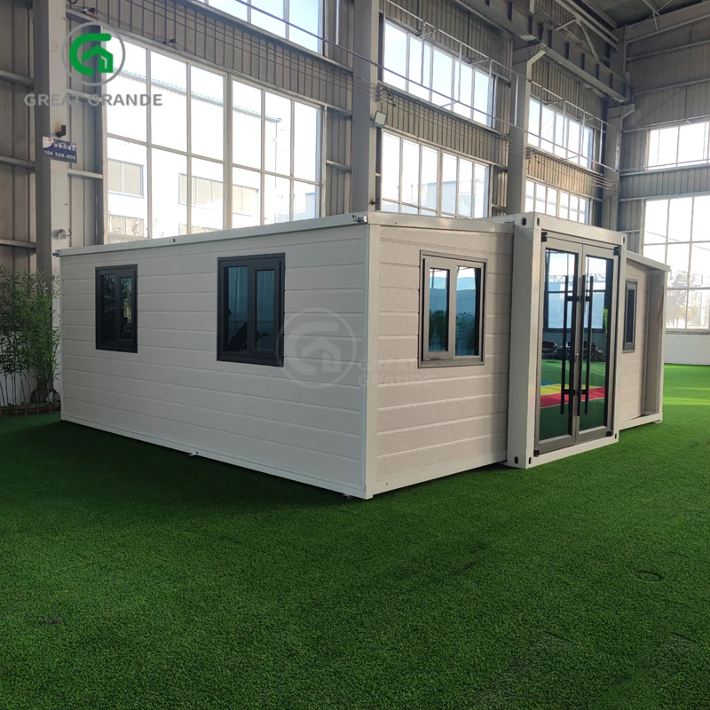 Casas Prefabricadas Grande Fácil Ensamblaje Hogar Plegable Expandible Casa Modular 2 Dormitorios Personalizada Lista para Habitar