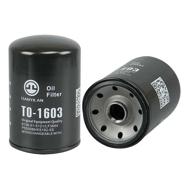Oil Filter 6136-51-5121 for Excavators & Trucks - High Quality