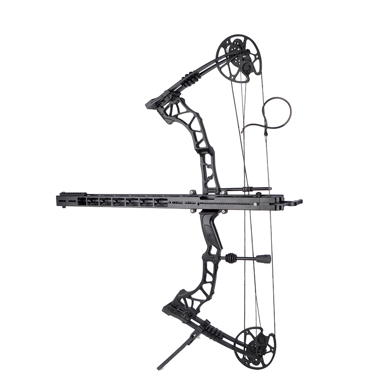 Powerful Compound Bow Metal Shooting Catapult Continuous Fire Magazine Steel Ball or Arrow for Outdoor Small Hunting Game