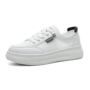 Women's Fashion Trend Summer Hollow Mesh Breathable Flat Shoes Casual Lace-Up Women's Shoes Made China for Spring Autumn Seasons