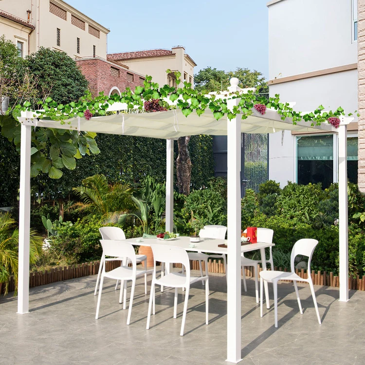 Luxury High Quality Gazebo Electric Pergola Roof With Canopy Garden ...